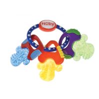 Nuby Coolbite Teether Keys w/Ice Gel on Soft/Hard Ring with Dot