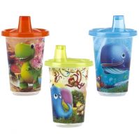 Nuby Wash and Toss Printed Cups with Lids (3 Designs)