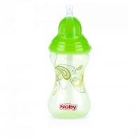Nuby Designer Series No-Spill™ Clik-it™ Flip-it ™ 300 ml Straw (3 colours)