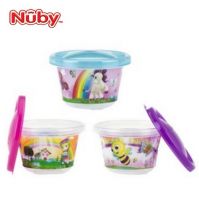 Nuby 4oz Wash and Toss Printed Snack Cups (3 Designs)