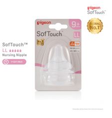 Pigeon SofTouch Peristaltic PLUS Wide Neck Nipple 2pcs/pack (LL-Y cut, 9M+)